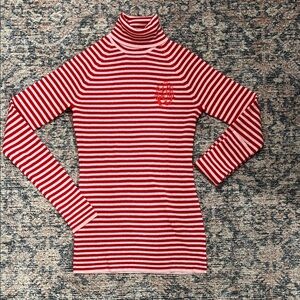 Ganni Striped Turtleneck Wool Sweater